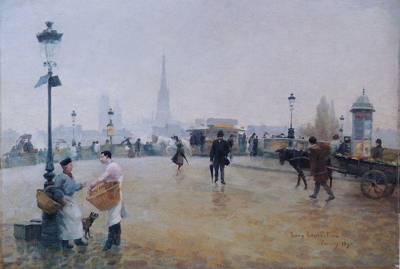 Leon-Jules Lemaitre Le Pont Corneille, Rouen Germany oil painting art